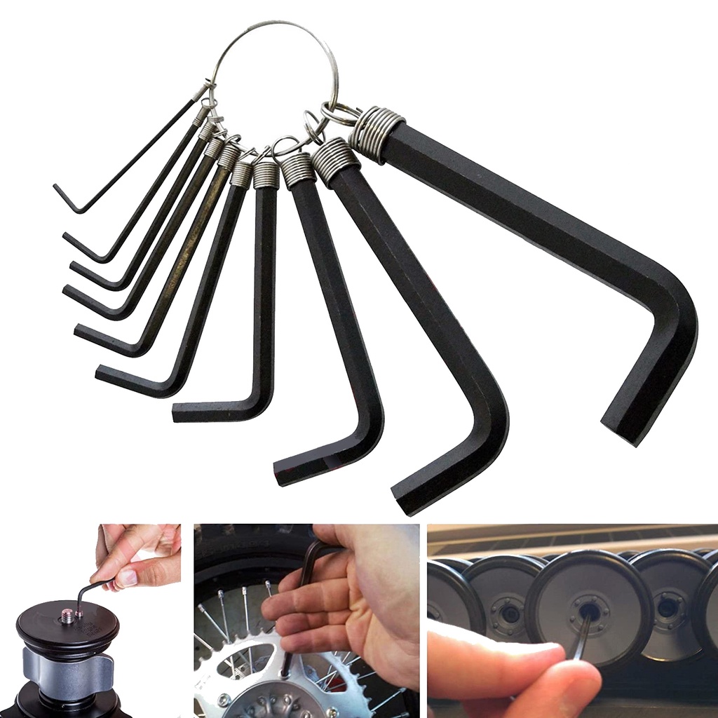 Merchandise.Ph 10Piece Metric Hex Key Ring Set Shopee Philippines