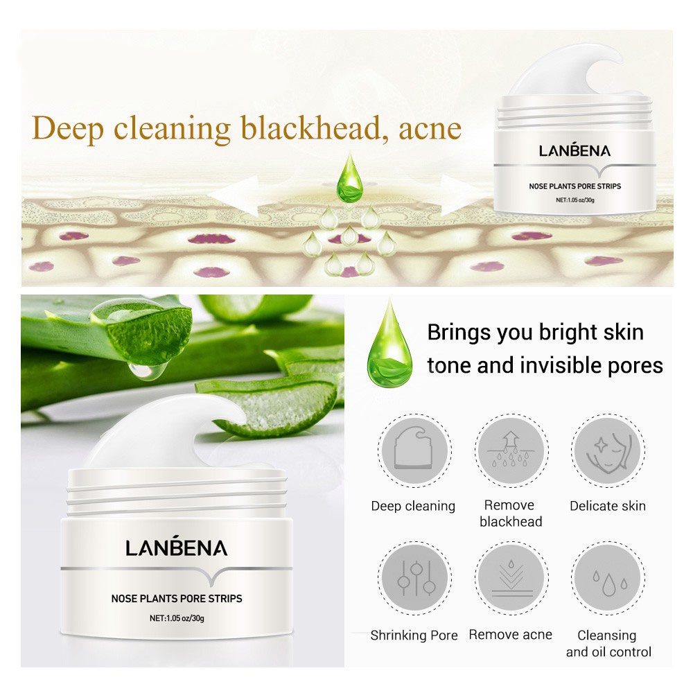 (in stock)LANBENA Black Head Cleansing Cream to Remove Acne Cutin and Repair Pore Facial Mask/30g