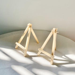 Mobile Phone Stand Small Easel Pine Wood Creative Decoration Mini Triangle Pine Bracket ornament