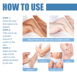 Underarm Whitening Cream Privates Whitening Care Brightening Skin Tone for Neck Back Legs Elbows #6