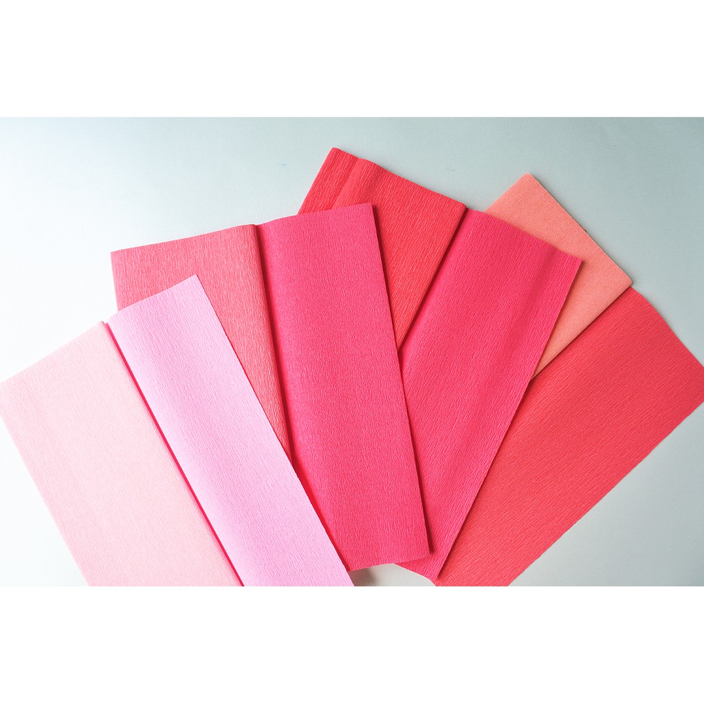 Doublette Crepe Paper for Paper Flower Pink Pallete (from Germany