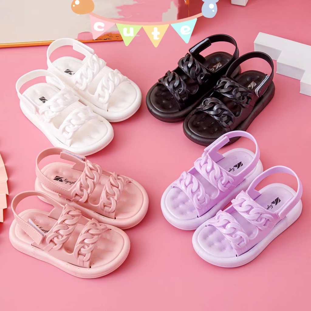 Kayangkaya New Arrival Girl's sandals girl's soft sole shoes peep toe