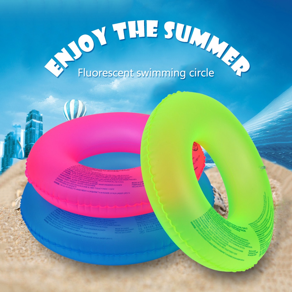 Portable Swimming Inflatable Float Swim Ring Inflatable Fluorescent