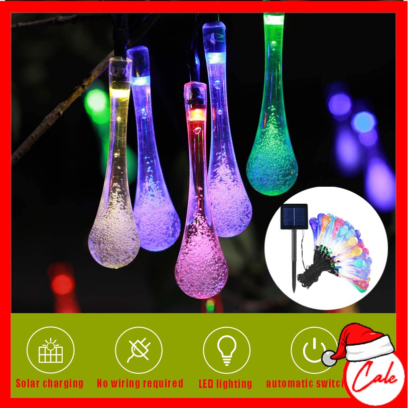 Water drop light string 50 LED water drop lights, Christmas lights