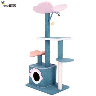 【New product】HOOPET Butterfly Cat Tree Tower Flower Four-tier Cat House Cat Bed Condos