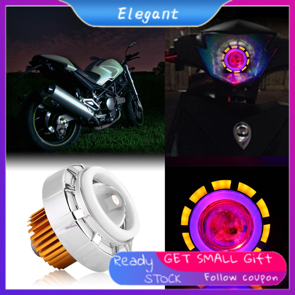 Angel Devil Eye Hi/Lo Beam Motorcycle LED Headlight Halo Projector 8w/18w 