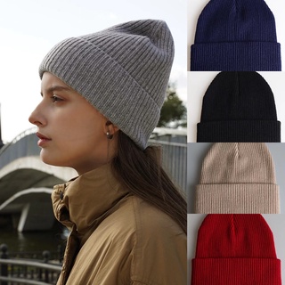 Unisex Beanies Knitted Hat Solid Color Women Men Casual Bonnet