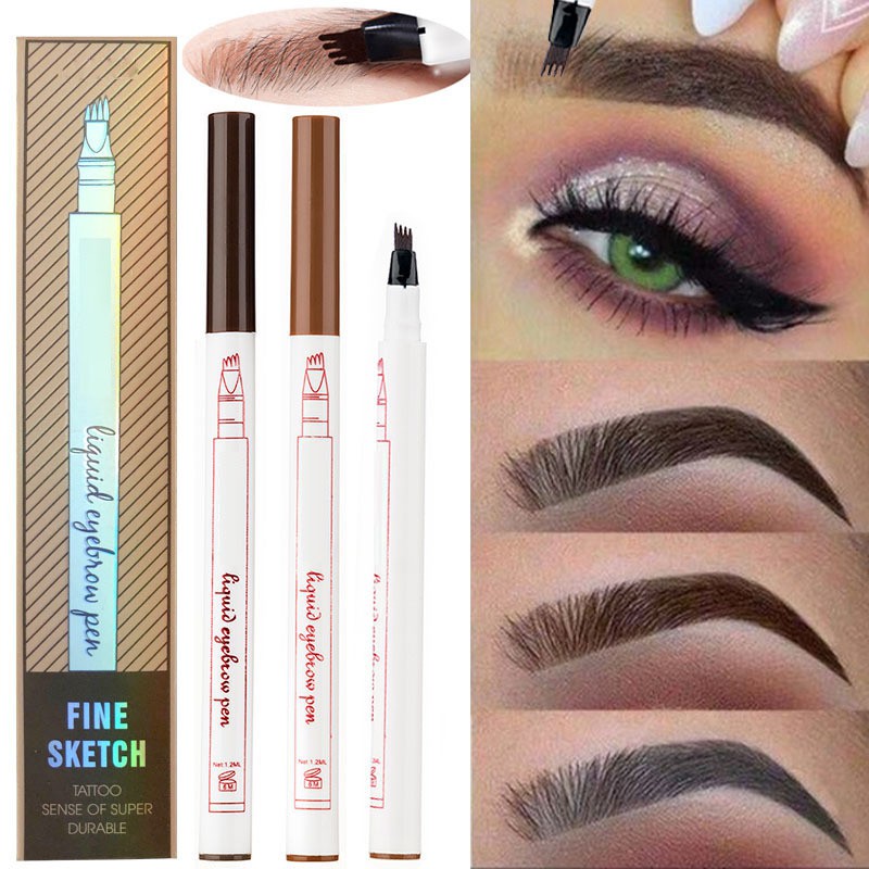 SUAKE 4Colors Microblading Eyebrow Tattoo Pen Eyebrow ...