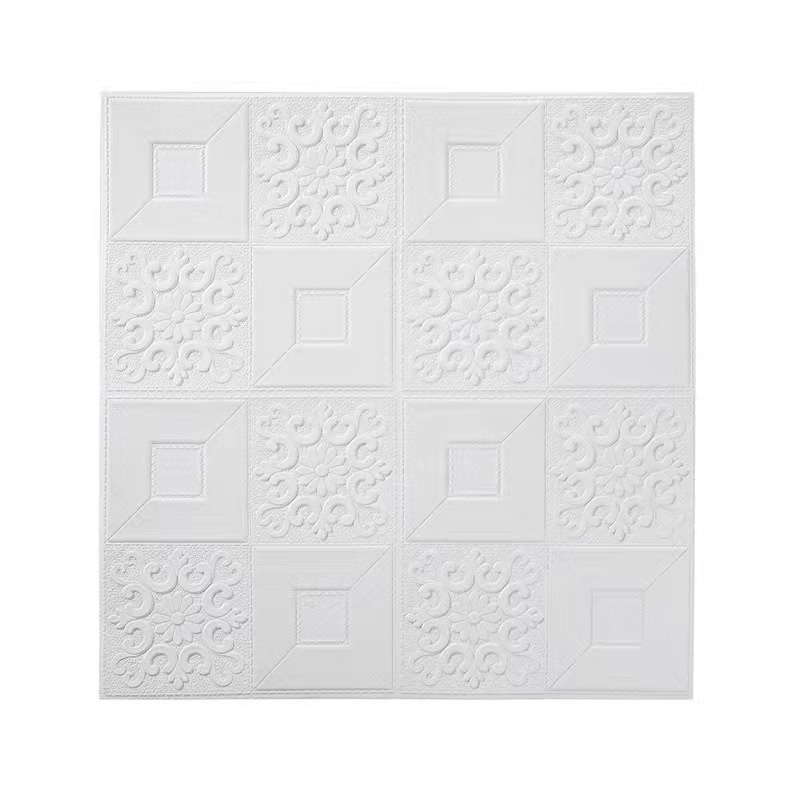 White flower design 3D wall sticker for home décor 70cm*70cm & 35*35cm self-adhesive waterproof foam