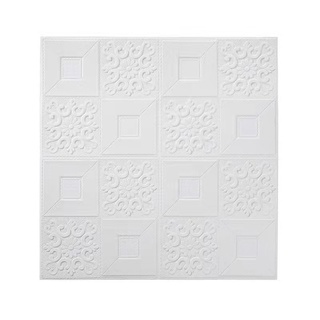 White flower design 3D wall sticker for home décor 70cm*70cm & 35*35cm self-adhesive waterproof foam #2