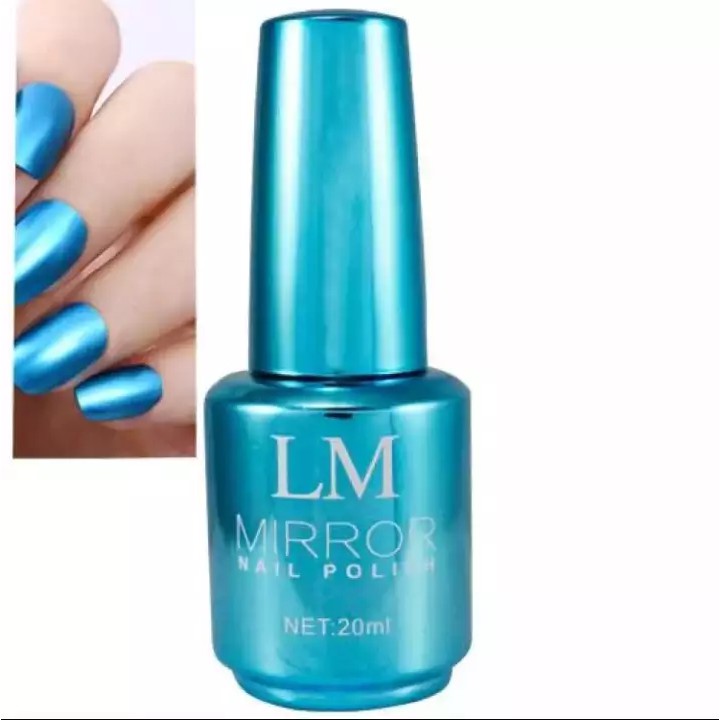 blue green nail polish