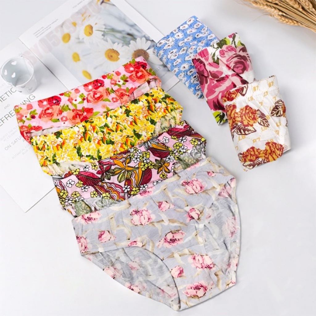 COD new High quality Women Panty Floral Printed Underwear Lingerie 6