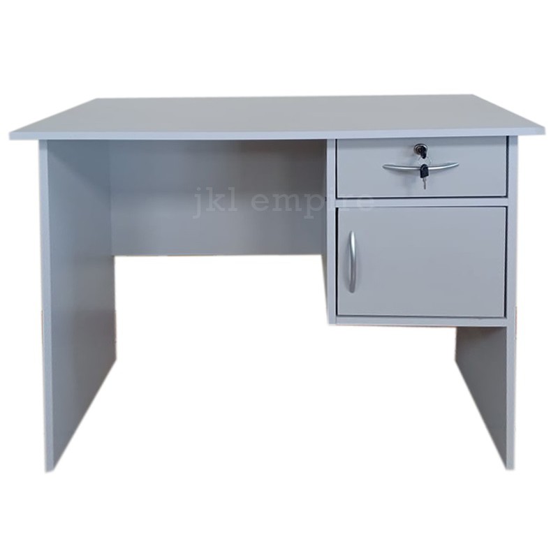 #1345 (Gray) - Office Table with Drawer and Cabinet | Shopee Philippines