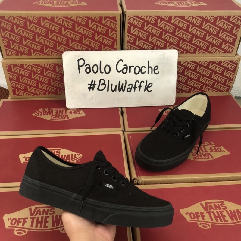 authentic vans all black