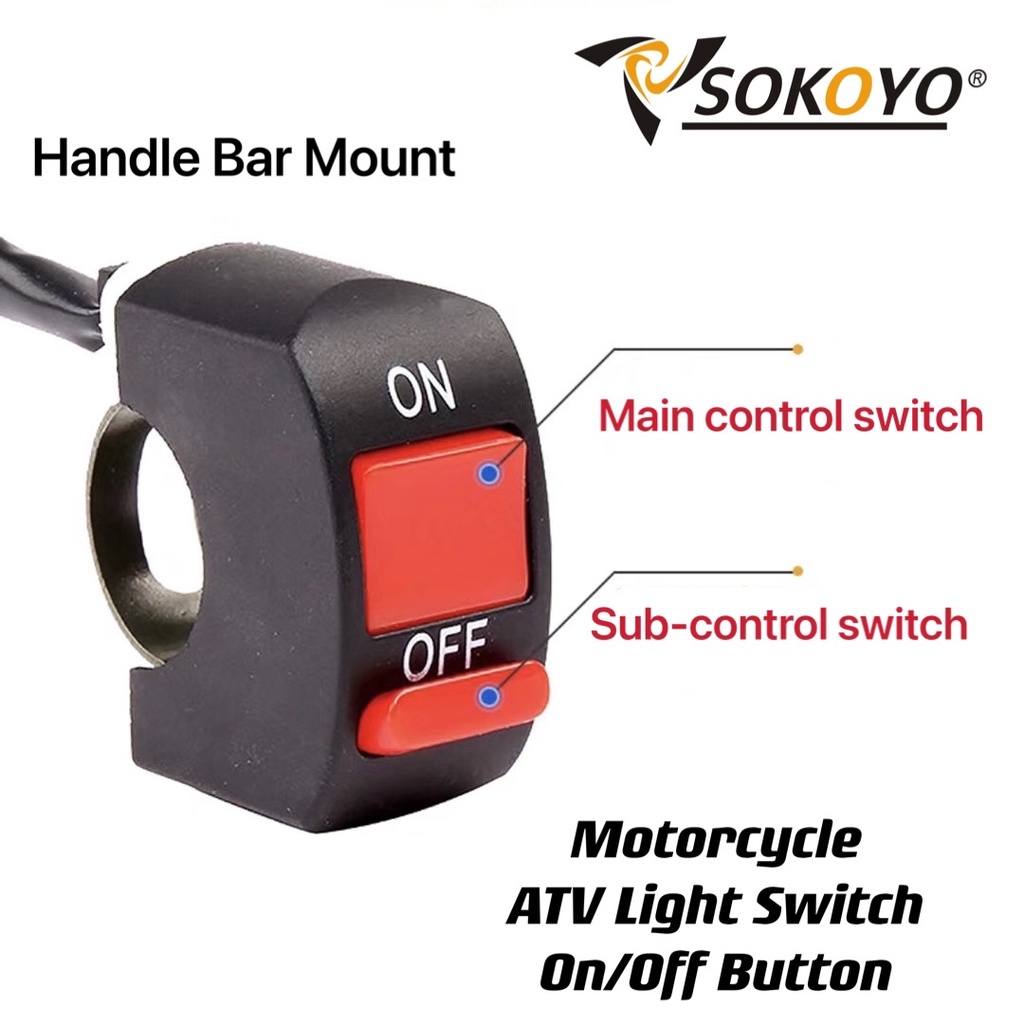 Universal Button Switch For Any ATV Motorcycle ON / OFF Button Switch ...