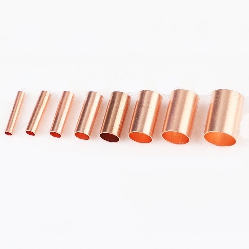 50PCS Copper Connecting Pipe Wire Joint Small Copper Tube Intermediate