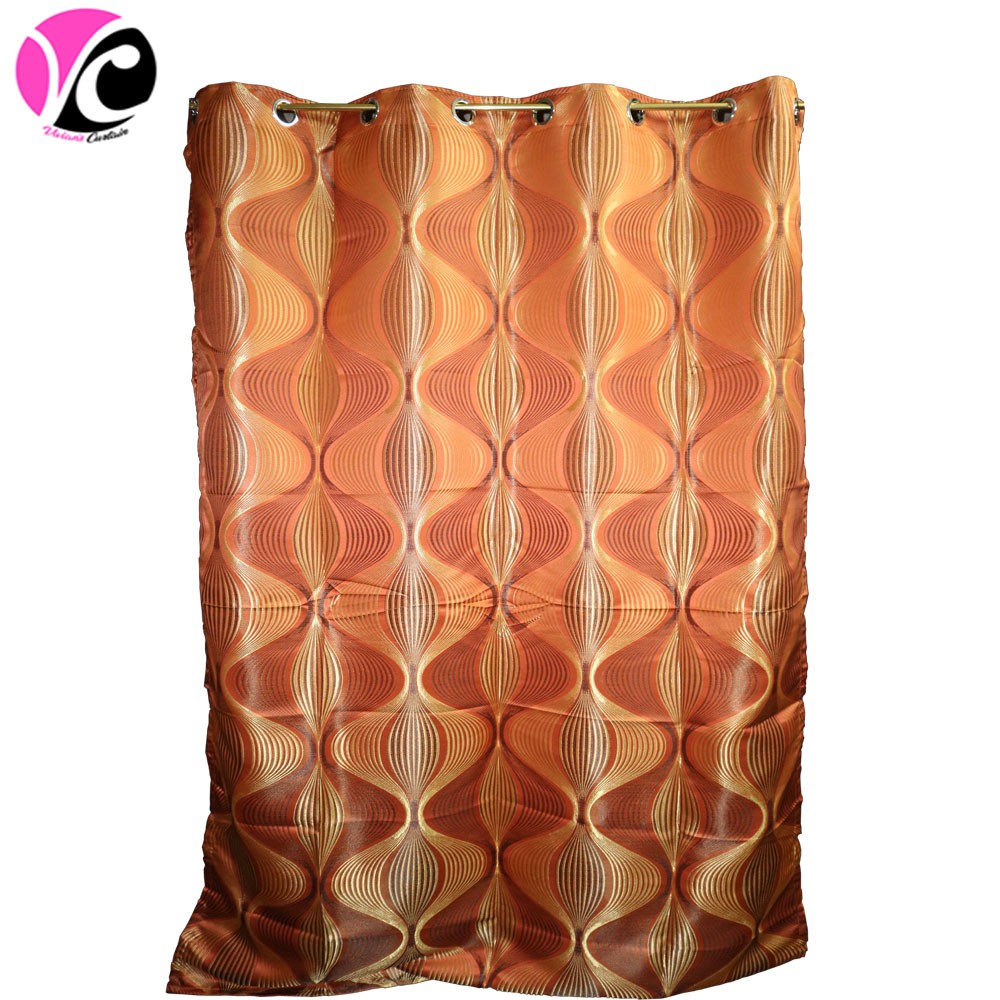 Blackout Brocade Curtain Single Panel (Rust) Shopee Philippines