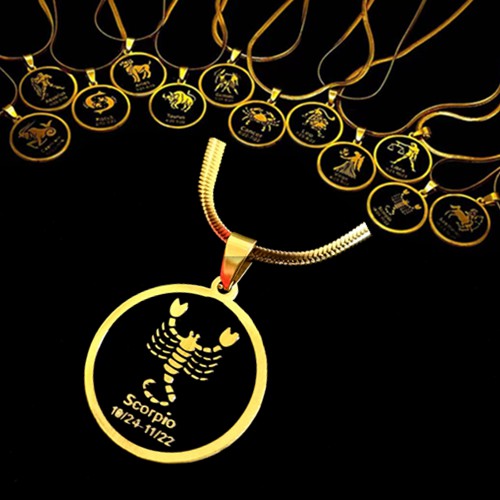 12 Zodiac Sign Necklace For Women Zodiac Necklace Constellation Necklace For Women Zodiac Pendant #1