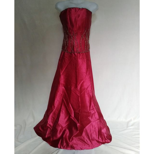 red 1 piece dress