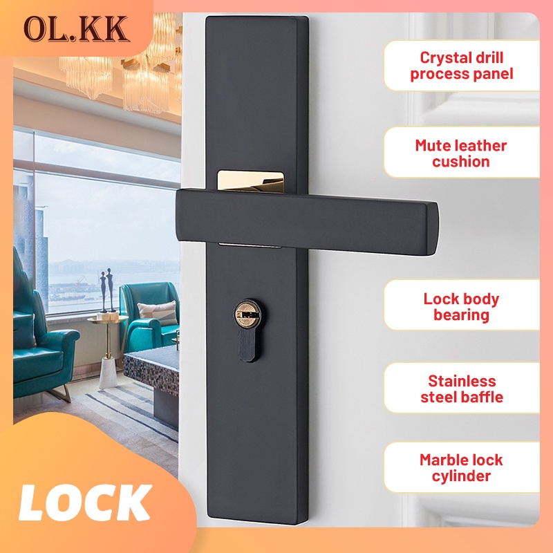 double lock door knob Set European style Aluminum door lock Shopee