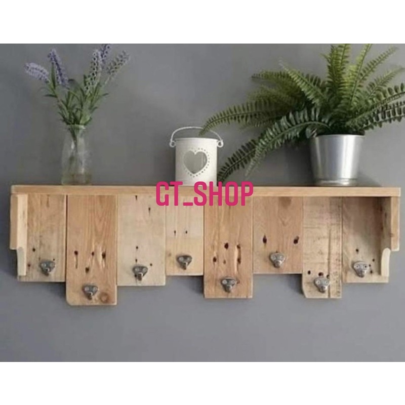Wooden Altar wall mount shelf with hooks Shopee Philippines