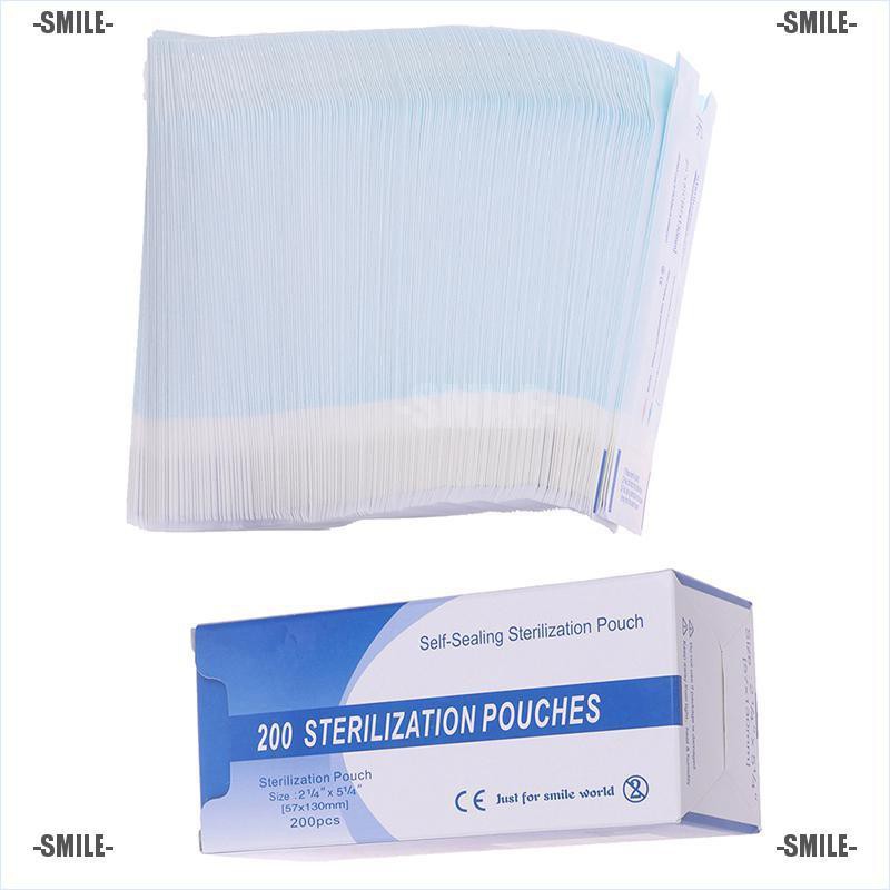 Smile 200pcs/box Disposable Self-Sealing Sterilization Pouches Bags