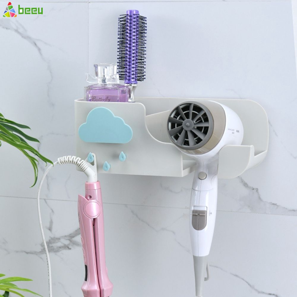 Simple Bathroom Toothbrush Hair Dryer Stand Rack Holder Wall Mount Toilet