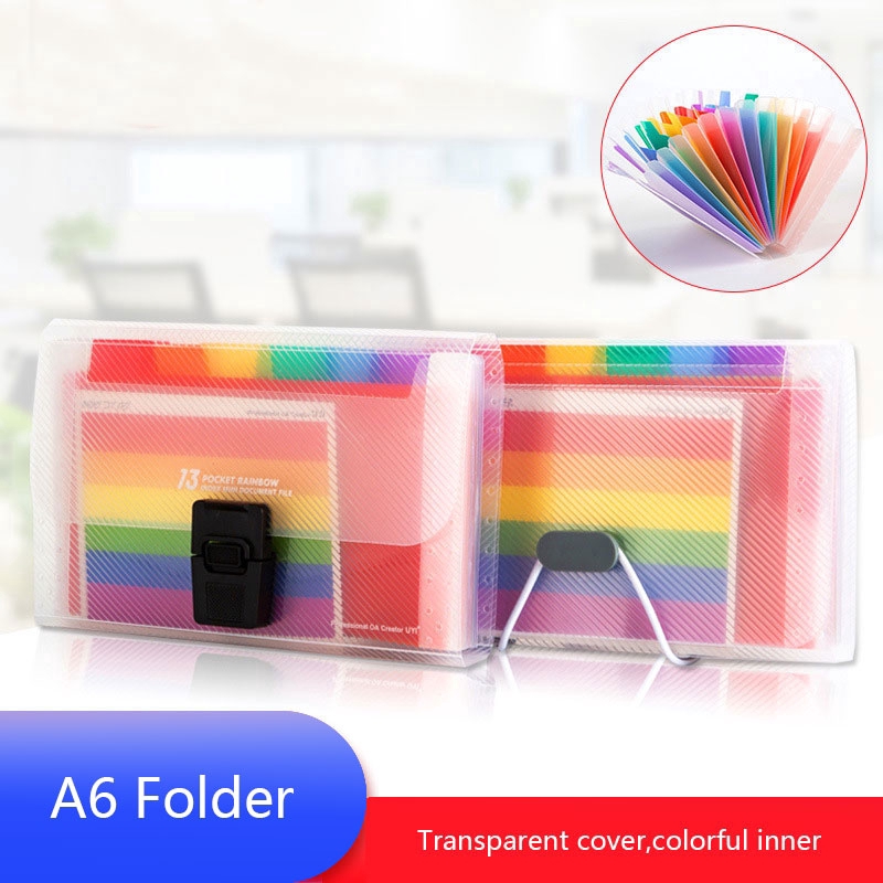 A6 File folder small size Office organizers for bills PP Document