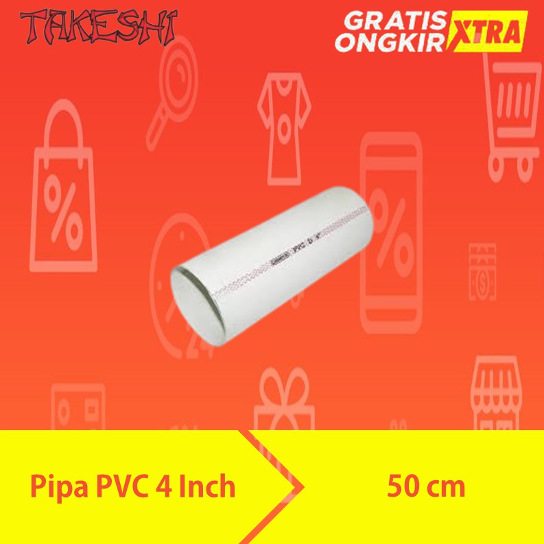 PUTIH White Prallon PVC Pipe 4 INCH D Cut 50CM Shopee Philippines