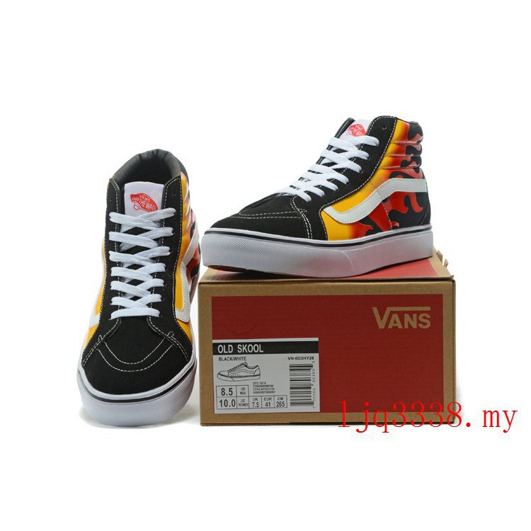 vans flame old skool high top