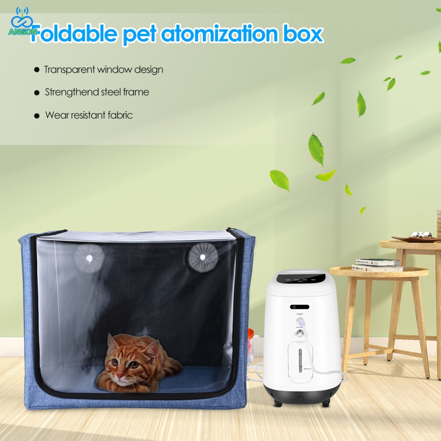 8.8Big Sale【ANGON】Pet Oxygen Cage ICU Room Cat Dog House Portable Folding Atomization Box #2