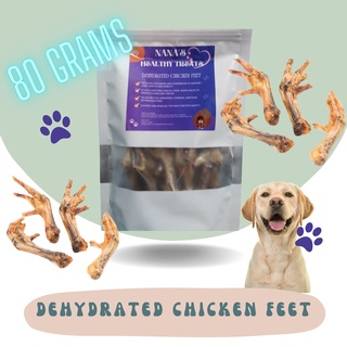 [CHEAPEST] Dehydrated Chicken Feet 80 grams (8-11 pcs) + Natural Healthy Treats + Vacuum sealed