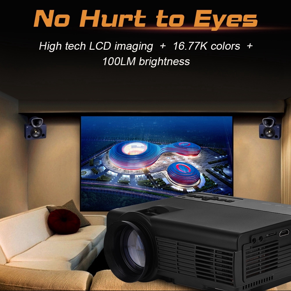 Electronics HD 1080P 1200 lumens 1000:1 Contrast Ratio 37-100in