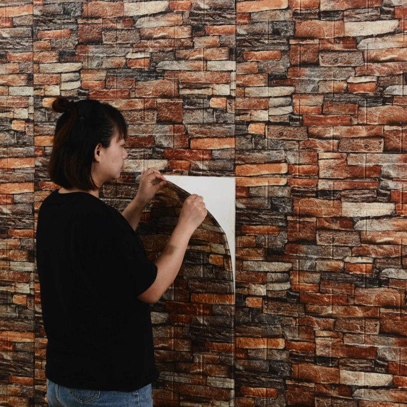 SALE DIY Self 3D Brick wall stickers wallpaper Living Room Decor Foam wall  paper adhesive wall decor Waterproof wallpaper design for bedroom | Shopee  Philippines