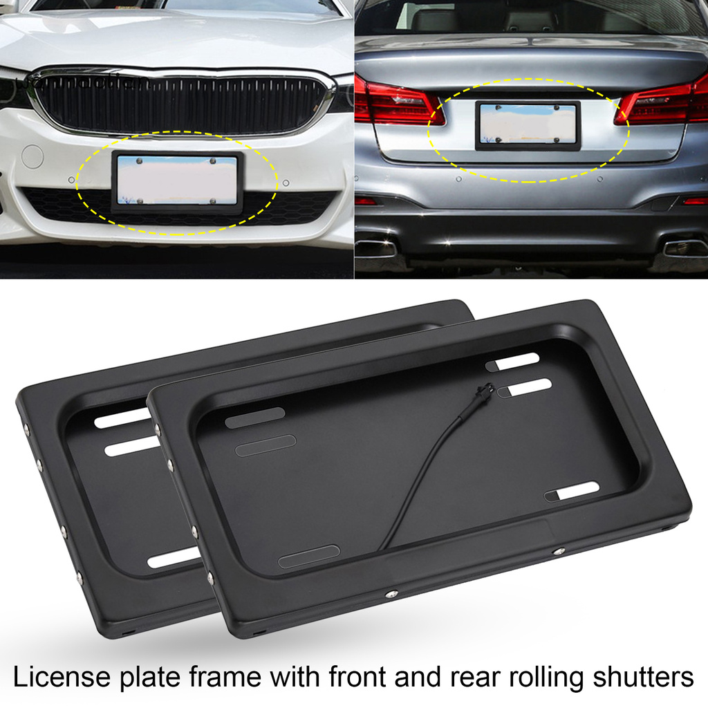 electric licence plate cover