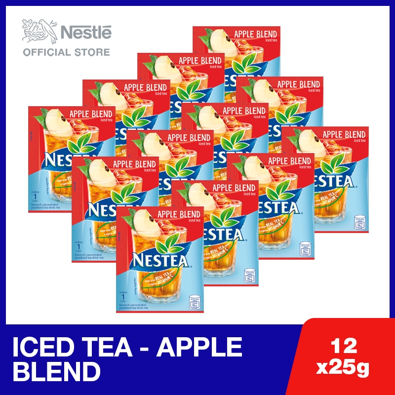 Nestea Iced Tea Apple Blend 25g Pack of 12 Sachets Shopee Philippines