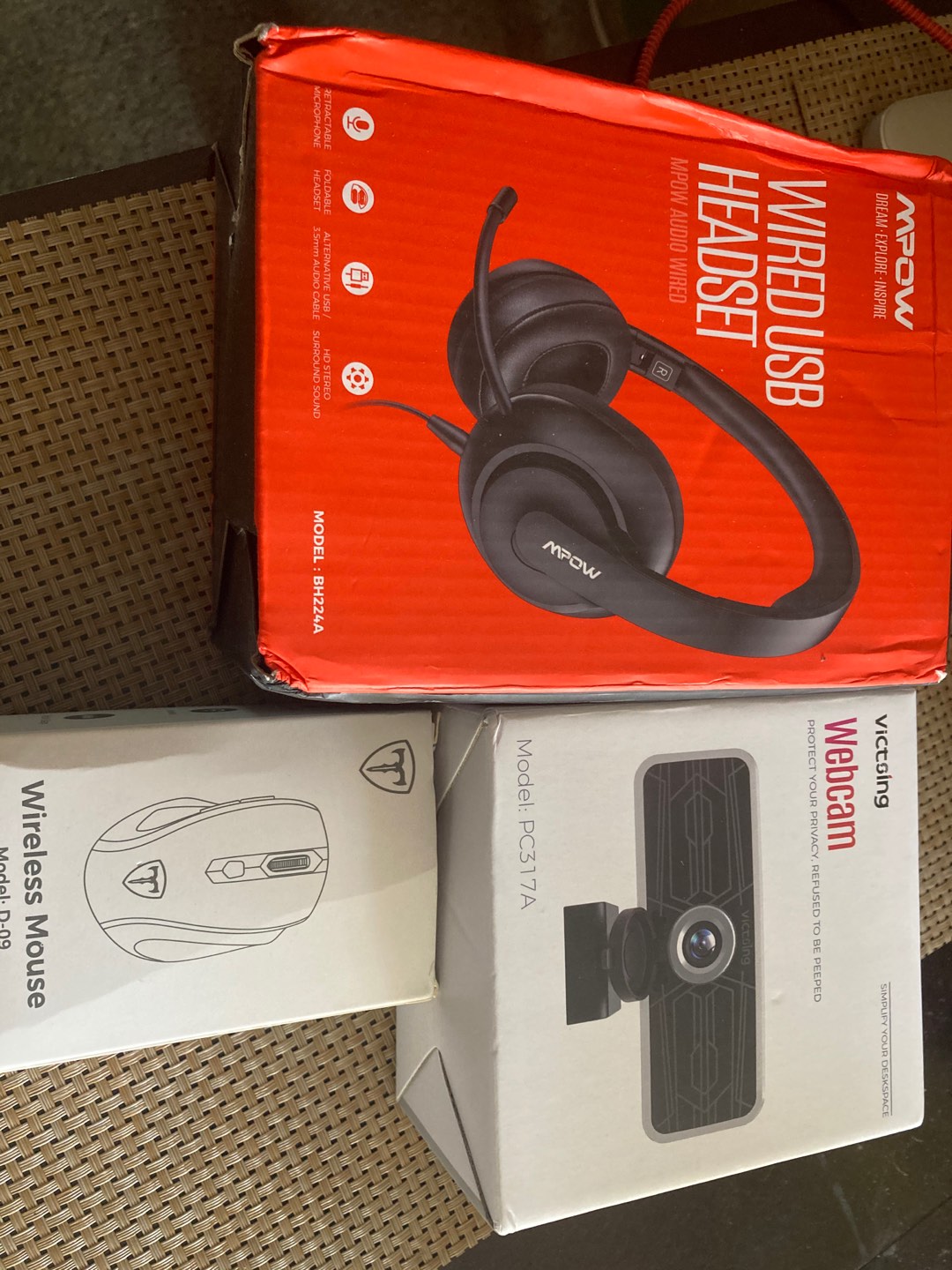 mpow 224 usb foldable headset with noise cancelling mic