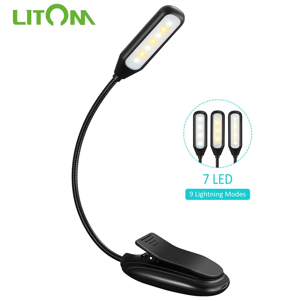 LITOM Portable Desk Reading Light with Memory Function 60 Hrs 9