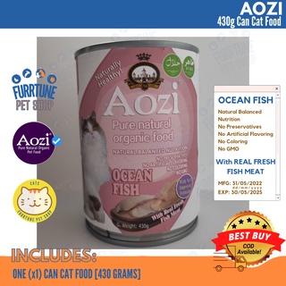 AOZI Pure Natural Organic 430g Can Wet Cat Food Ocean Fish Flavor