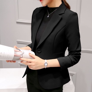 Yasong Women Long Sleeve Linen Feel Casual Work Formal Suit Smart Jacket Blazer