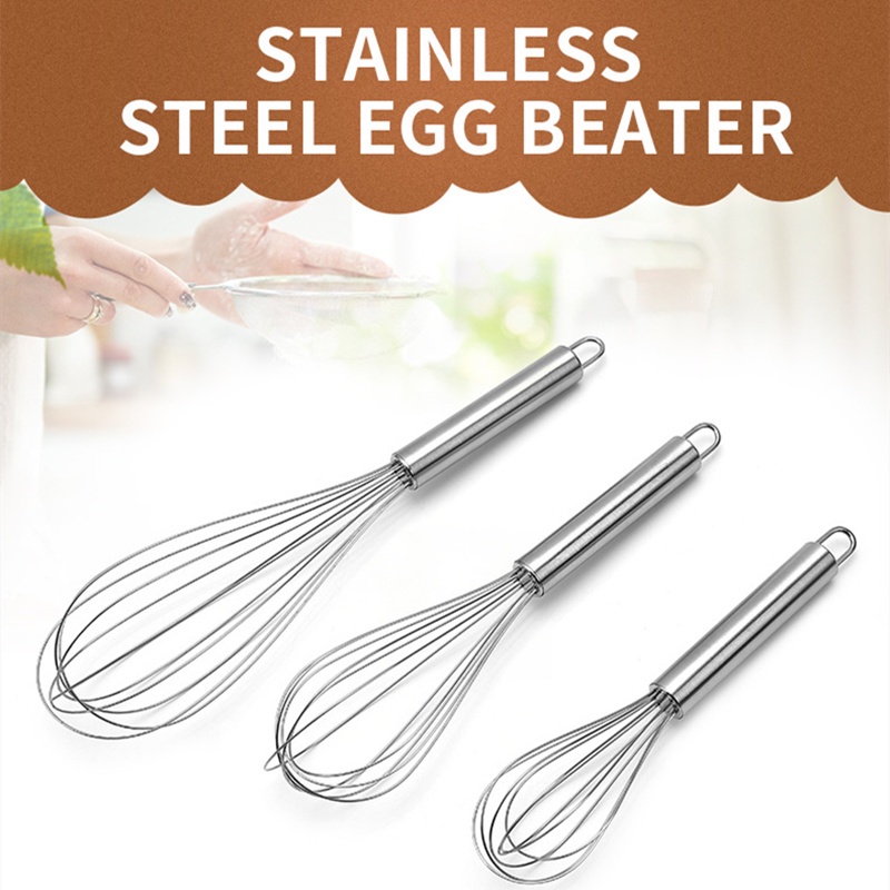 Stainless Steel Egg Beater Stainless Steel Whisks Hand Whisk Mixer 8/10