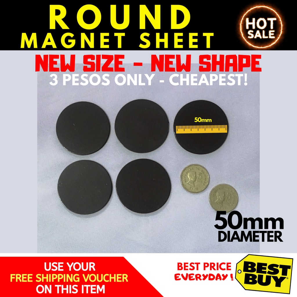 10pcs Magnet Sheet Round 50mm [3 PESOS]