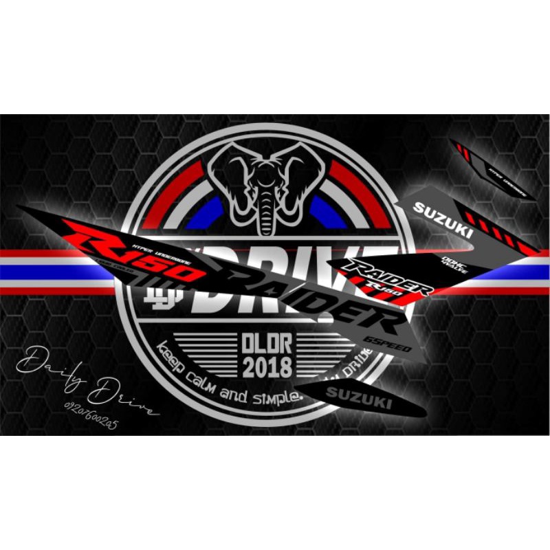 Suzuki Raider 150 Fi Decal Sticker ( R150 Design) Shopee Philippines