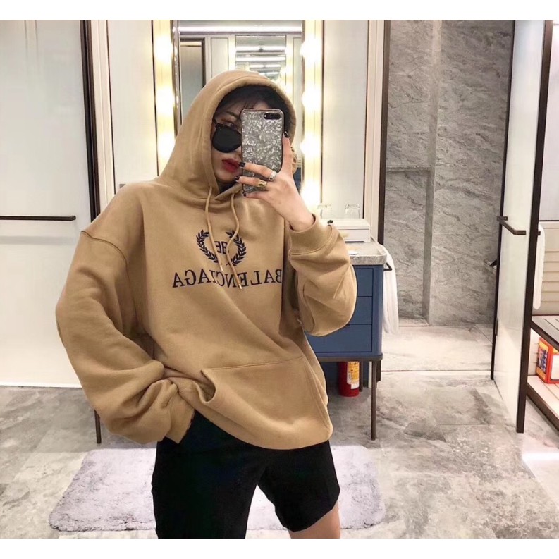 balenciaga beige hoodie