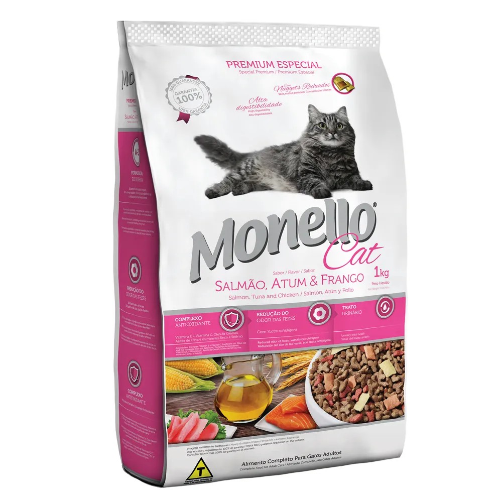 Monello Cat Food Salmon Tuna Chicken 1kg Orig Packaging Shopee Philippines