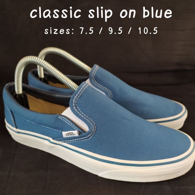 blue slip on vans