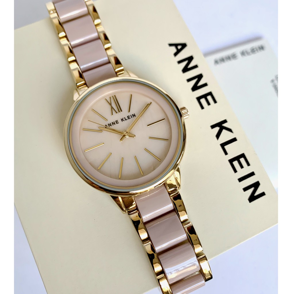 Anne Klein Watch 1412BMGB MOP Pink & Gold Original | Shopee Philippines