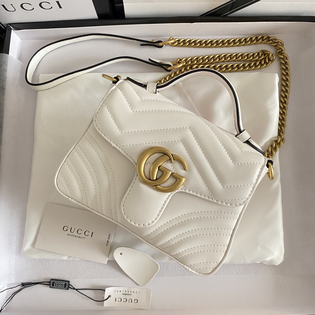 ₪✳Promotion Gucci Bags for Women Handbag New Casual Female Shoulder H0153  White Crossbody Fashion Le | Shopee Philippines