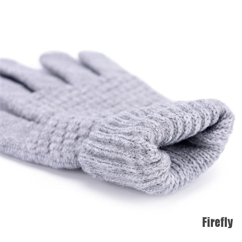 <firefly> knitted Winter Warm Wool Gloves Touch Screen Gloves Man Women Winter Gloves