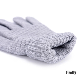 <firefly> knitted Winter  Warm Wool Gloves Touch Screen Gloves Man Women Winter Gloves #5